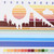 Poster featuring a graphic representation of a Philadelphia skyline made from horizontal stripes with the word 'PHILADELPHIA' across the top and a series of color swatches across the bottom