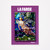 Front view of a magnet that depicts La Farge’s "Spring" on a plum-colored backing card.