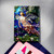 Close up view of a magnet that depicts La Farge’s "Spring" stuck to a metal surface.