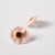 Large Round Pink Flower Hand-Drawn Porcelain Earrings