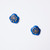 Indigo Cloud Hand-Drawn Porcelain Stud Earrings