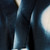 Long V Neck Dress Shibori Blurry Dots Blue