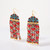Beaded Brocade Garden Dangle Earrings