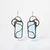 Rectangular Blue Artisan Glass Earrings by Lulu and Glass