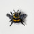 Yellow Banded Bee Embroidered & Beaded Pin