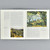 A spread of Cézanne from the Basic Art series shows a painting of a rocky landscape on the left page under some text and a painting of a town by the sea on the right page.