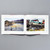 Interior page spread from "Richard Benson The World Is Smarter Than You Are", which show photographs of a bench on a mountaintop vista and cars in a junkyard.