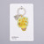 van Gogh Sunflowers Keychain mounted on backer card with printed with museum info