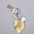 Reverse side of van Gogh Sunflowers Keychain (solid gold-tone metal back)