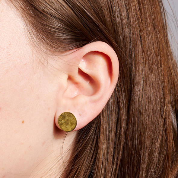 Selah Circulo Bronze Stud Earrings by Selah