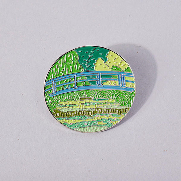 Monet Japanese Footbridge 1899 Enamel Pin