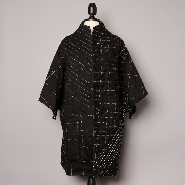  Charcoal Quilted Cocoon Jacket 