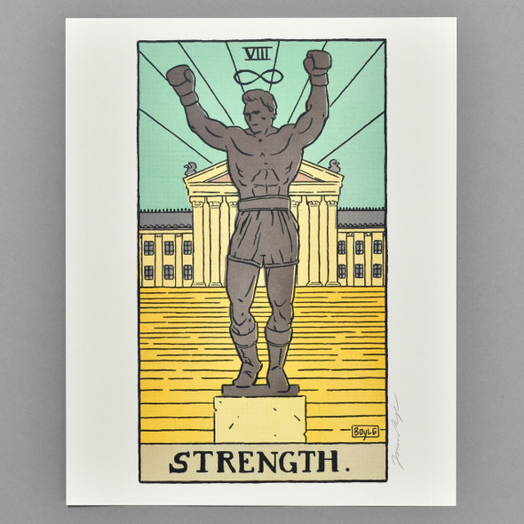 James Boyle Strength Philly Tarot Deck Print 8 x 10 by James Boyle