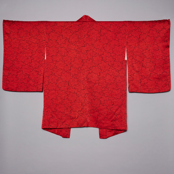 Vintage Rinzu Silk Rust Leaf Haori