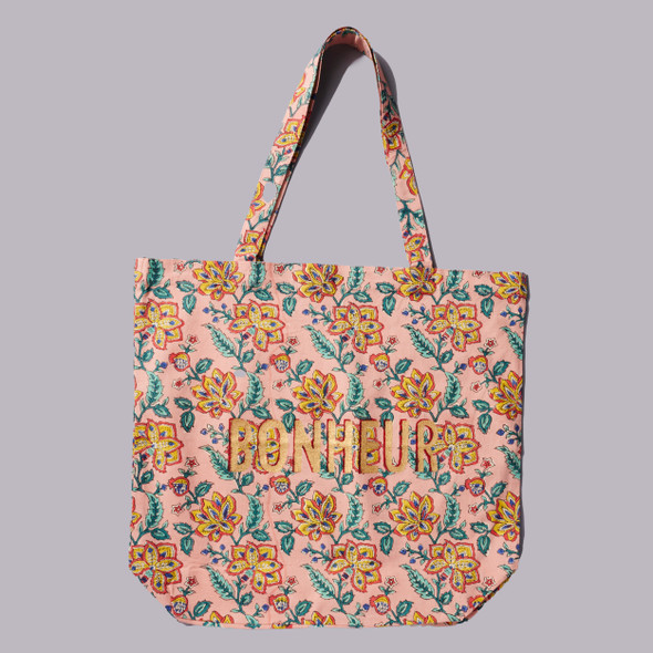 Block Printed French Tote