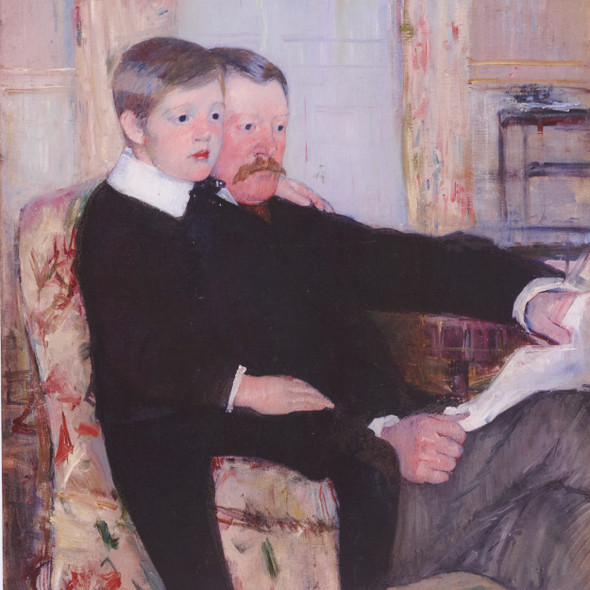 Mary Cassatt Portrait of Alexander Cassatt and His Son Robt. Kelso Cassatt Mini Poster