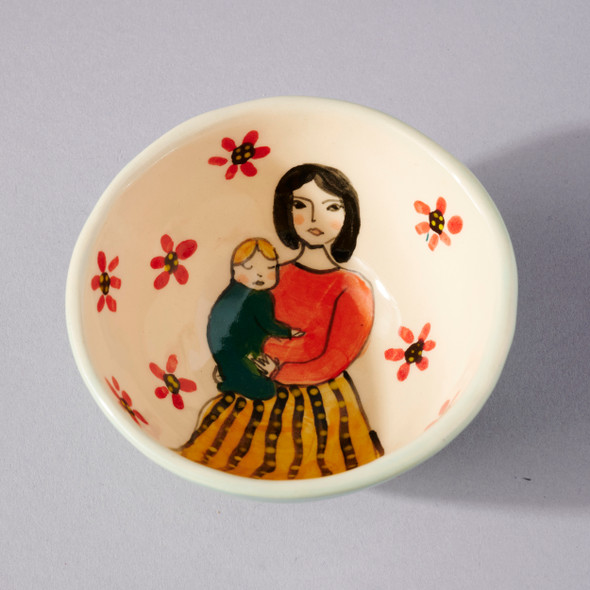 Bowl Woman & Toddler by RiverHorse Studios