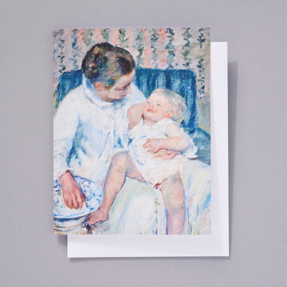 Mary Cassatt Woman About to Wash Her Sleepy Child Notecard