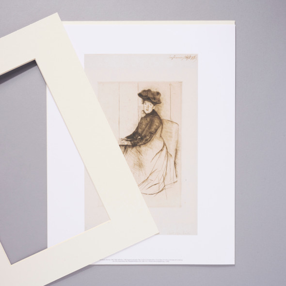 Mary Cassatt Reflection Archival Matted Print