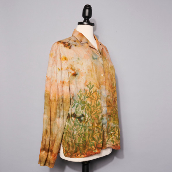 Hand-Painted & Dyed Linen Blazer by Touch Threads