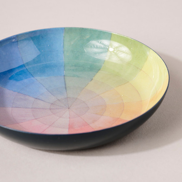 Round Enamel Tray - Vintage Colour Wheel