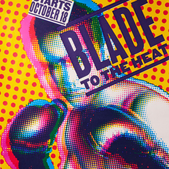 Blade to the Heat, Public Theater 1994 Silkscreen Poster designed by Paula Scher