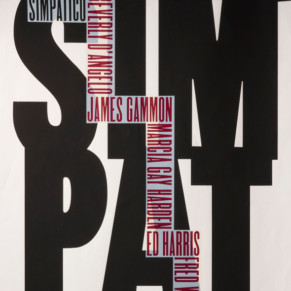 Simpatico, Public Theater 1994 Silkscreen Poster designed by Paula Scher