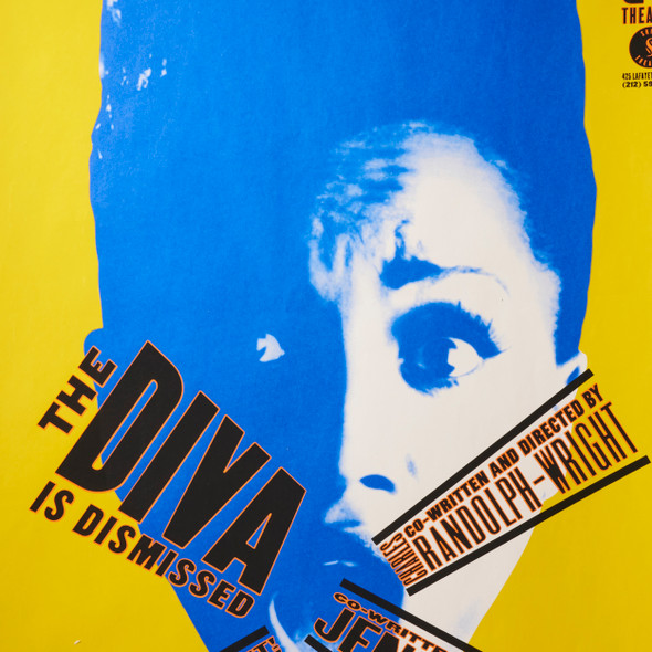 The Diva is Dismissed, Public Theater 1994 Silkscreen Poster designed by Paula Scher