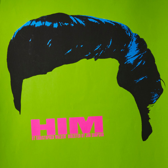 Him, Public Theater 1994 Silkscreen Poster designed by Paula Scher