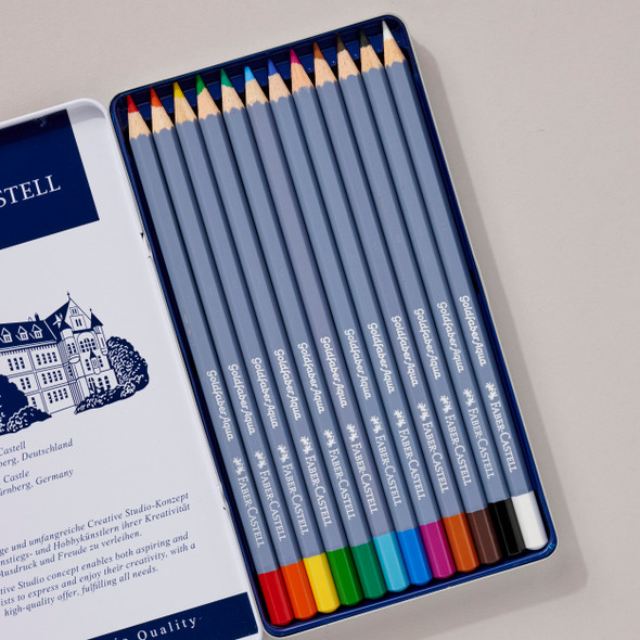 Faber-Castell Goldfaber Aqua Watercolor Pencils - Set of 12
