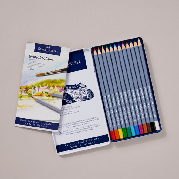 Faber-Castell Goldfaber Aqua Watercolor Pencils - Set of 12