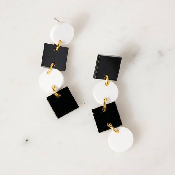B&W Mixed Emotions Earrings by NoShade