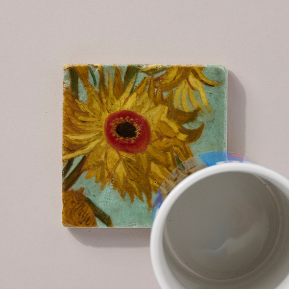 Van Gogh: Sunflowers, 1888 or 1889 Tile by The Painted Lily