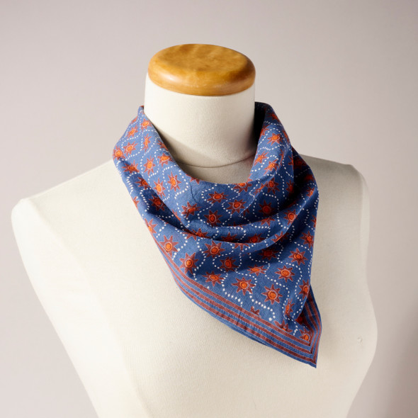 Lucky Star Iris Blue Bandana
