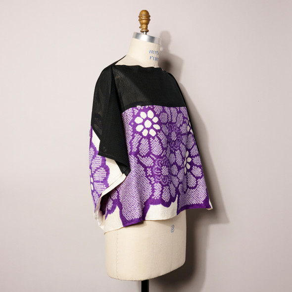 Violet One-Of-A-Kind Shibori Top