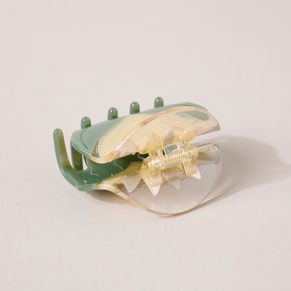 Water Lily White Lotus Acetate Hair Clip