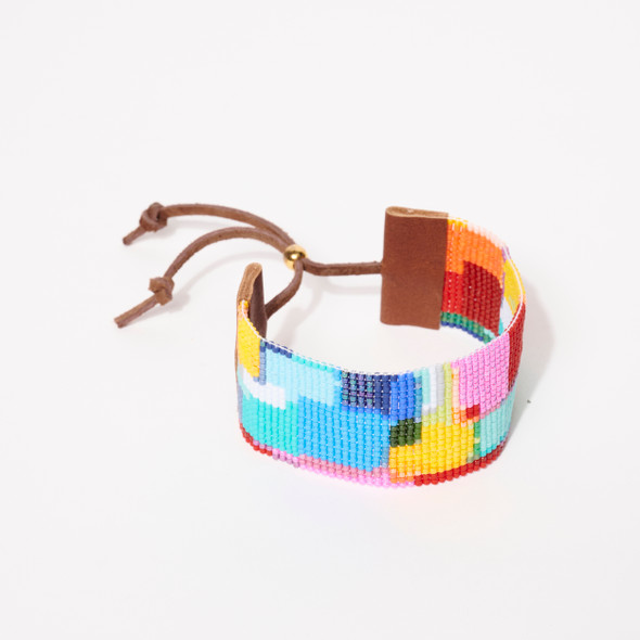 Color Swatch Glass Bead Bracelet by Loominous Design