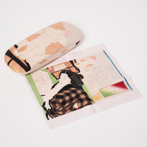 Yoshitoshi I Want to Cancel My Subscription (Woman Reading a Newspaper) Eyeglass Case