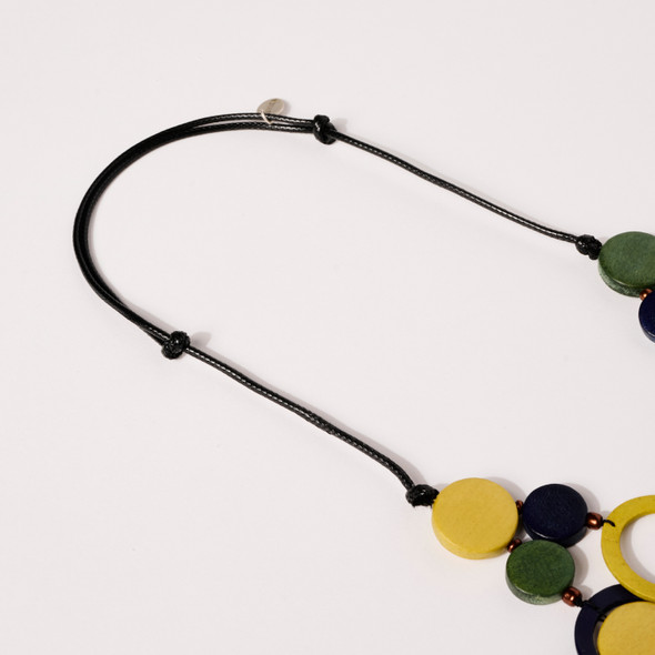 Circles Cut-Out TriColor Necklace