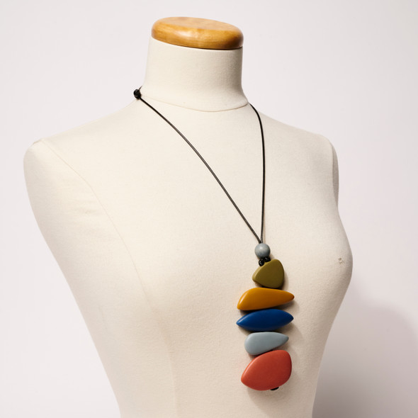 Multi Stonestack Pendant Necklace