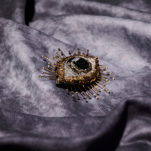Inner Eye Embroidered & Beaded Pin