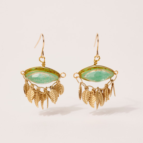Green Eye Earrings from Elements