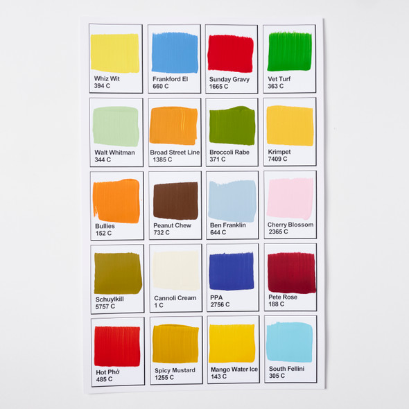 Palette of Philadelphia Hand Painted Print by South Fellini