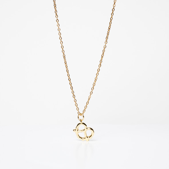 Gold Pretzel Necklace by GeoMetric Gem