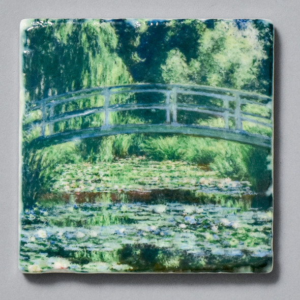 Philadelphia Museum of Art Monet The Japanese Footbridge and the Water Lily Pool, Giverny Tile by The Painted Lily