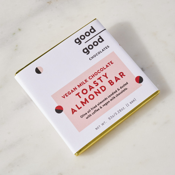 Vegan Toasty Almond Chocolate Bar by goodgood