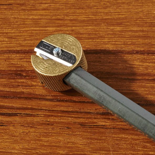Mobius Ruppert Round Brass Double Pencil Sharpener