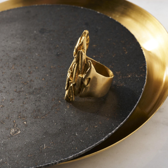 K/LLER Collection Cuarzo Quarry Brass Ring