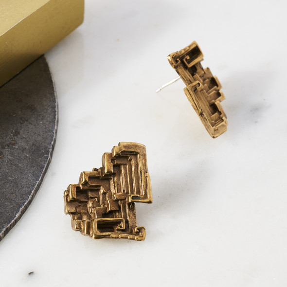 K/LLER Collection Bismuth Studs Brass Earrings