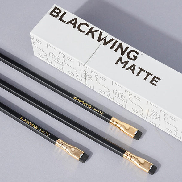  Blackwing Soft Graphite Pencils Matte Black 